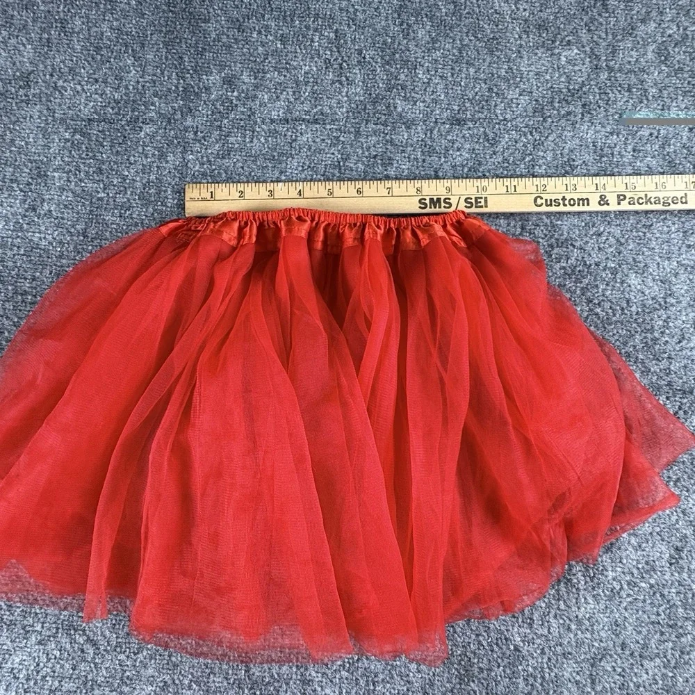 Dancina Tutu Skirt Girls 8-13 Red Tulle Ballet Dance Costume Halloween